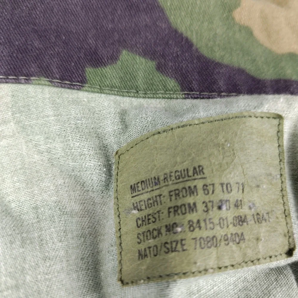 VTG 90s US Army Woodland Camo Combat Coat Jacket Medium BDU Ripstop Military